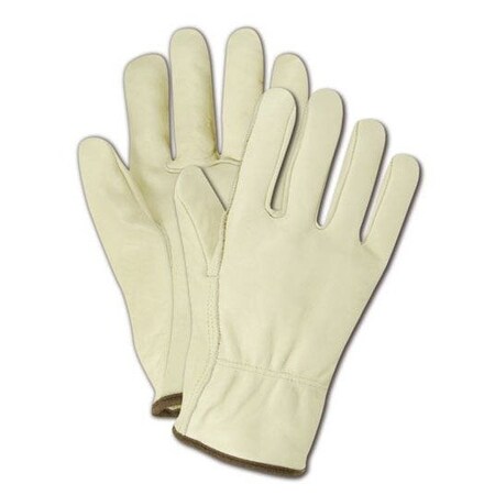 Magid Leather Drivers Gloves, Slip On Cuff, Straight Thumb Thumb, Tan, M 12 PK B540E-M